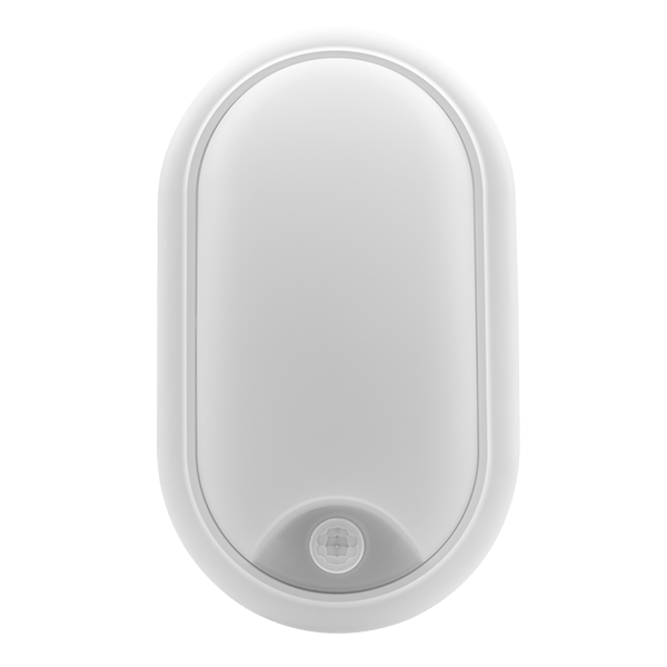 Ovia OV15WPIR 15W VELO Oval Bulkhead PIR IP54 CCT WH