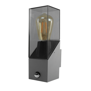 Ovia OV205127GYPIR AVORI Outdoor E27 Wall Light With PIR