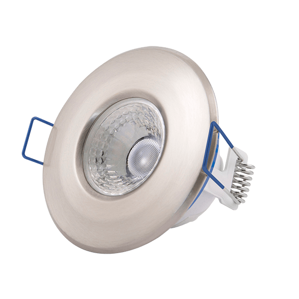 Ovia OV5700SC5CD 5.5W LED IP65 Fixed Downlight With External Flow Driver  4000K  Satin Chrome