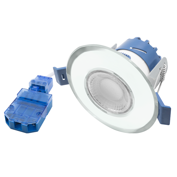 Ovia OXM-CH 4-6.4W Dimmable IP65 Fixed LED Downlight With CCT Switch  Chrome