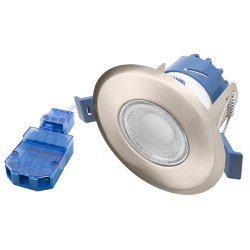 Ovia OXM-SC 4-6.4W Dimmable IP65 Fixed LED Downlight With CCT Switch  Satin Chrome