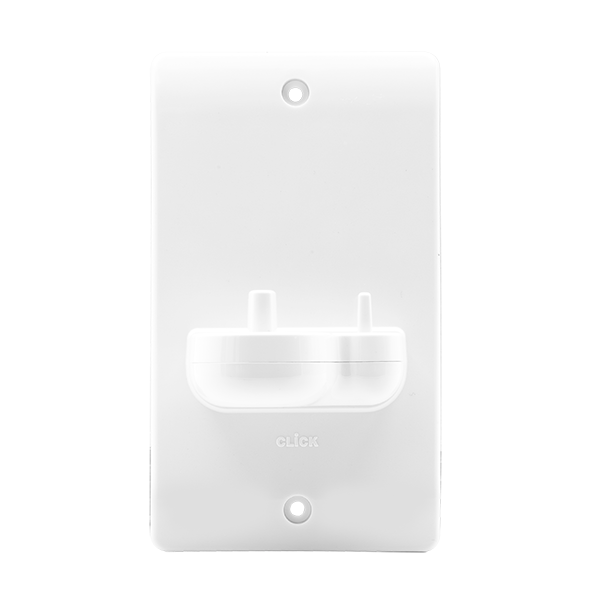 Click CMA102 Mode 2 Gang In-Wall Electric Toothbrush Charger Plate