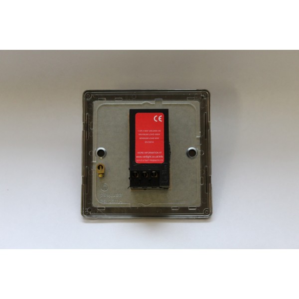Varilight HDE3.BB Brushed Brass 1-Gang 2-Way V-Dim Push On/Off Rotary Dimmer 1 x 60-400W