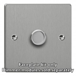 Varilight WDE1.BS Brushed Steel 1-Gang Matrix Kit For Rotary Dimmers