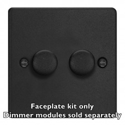 Varilight WDE2.MB Matt Black 2-Gang Matrix Kit For Rotary Dimmers