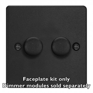 Varilight WDE2.MB Matt Black 2-Gang Matrix Kit For Rotary Dimmers