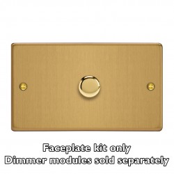 Varilight WDED1.BB Brushed Brass 1-Gang Matrix Kit For Rotary Dimmers (Twin Plate)
