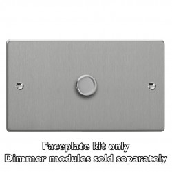 Varilight WDED1.BS Brushed Steel 1-Gang Matrix Kit For Rotary Dimmers (Twin Plate)