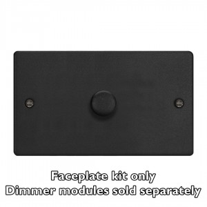 Varilight WDED1.MB Matt Black 1-Gang Matrix Kit For Rotary Dimmers (Twin Plate)