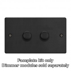 Varilight WDED2.MB Matt Black 2-Gang Matrix Kit For Rotary Dimmers (Twin Plate)