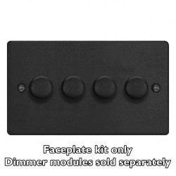 Varilight WDED4.MB Matt Black 4-Gang Matrix Kit For Rotary Dimmers (Twin Plate)