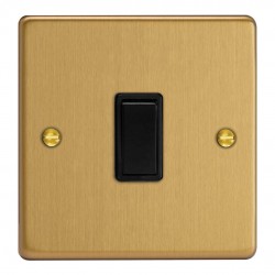Varilight XDE1B.BB Brushed Brass 1-Gang 10A 1- or 2-Way Rocker Switch