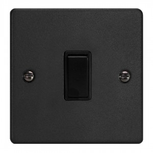 Varilight XDE1B.MB Matt Black 1-Gang 10A 1- or 2-Way Rocker Switch