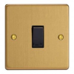 Varilight XDE20B.BB Brushed Brass 1-Gang 20A Double Pole Rocker Switch