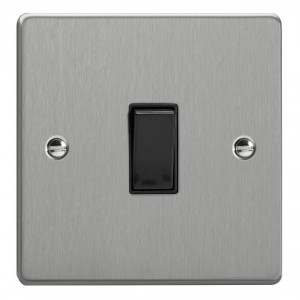 Varilight XDE20B.BS Brushed Steel 1-Gang 20A Double Pole Rocker Switch