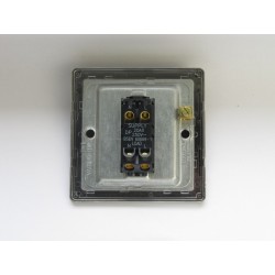 Varilight XDE20NB.BS Brushed Steel 1-Gang 20A Double Pole Rocker Switch with Neon Indicator Light
