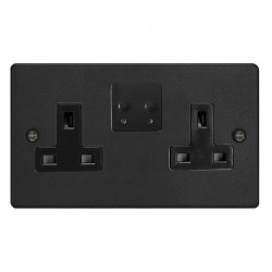 Varilight XDE5VSB.MB Matt Black 2-Gang 13A WiFi Switched Socket for V-Pro Smart Supla