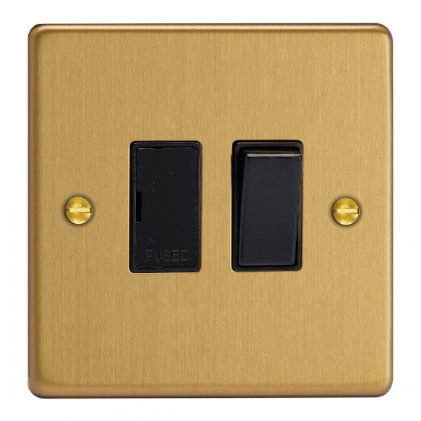 Varilight XDE6B.BB Brushed Brass 13A Switched Fused Spur