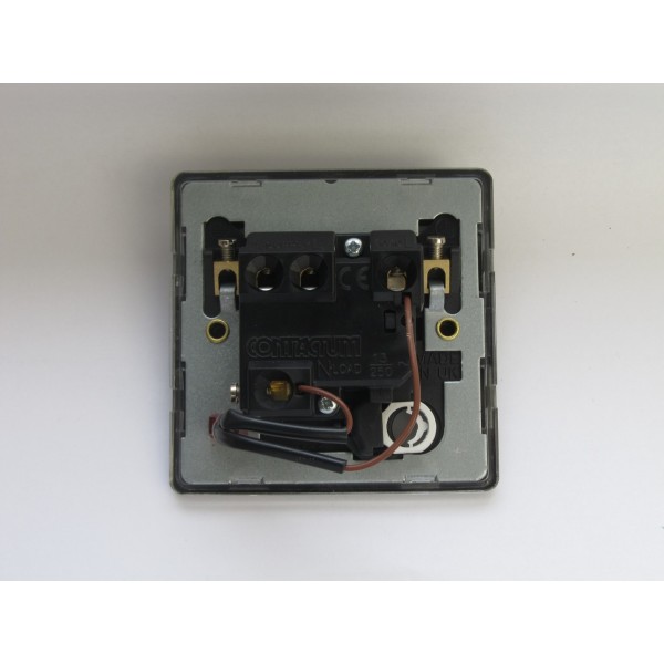 Varilight XDE6FONB.BB Brushed Brass 13A Switched Fused Spur with Neon with Flex Outlet