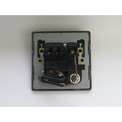 Varilight XDE6FONW.BB Brushed Brass 13A Switched Fused Spur with Neon with Flex Outlet