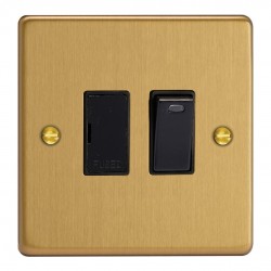 Varilight XDE6NB.BB Brushed Brass 13A Switched Fused Spur with Neon