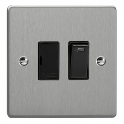 Varilight XDE6NB.BS Brushed Steel 13A Switched Fused Spur with Neon