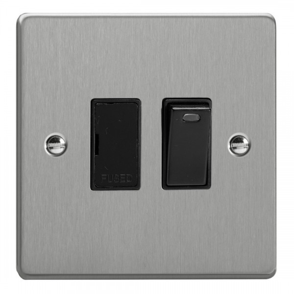 Varilight XDE6NB.BS Brushed Steel 13A Switched Fused Spur with Neon
