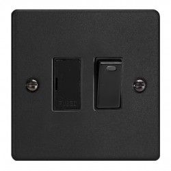Varilight XDE6NB.MB Matt Black 13A Switched Fused Spur with Neon