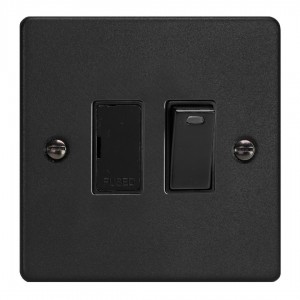 Varilight XDE6NB.MB Matt Black 13A Switched Fused Spur with Neon