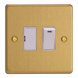 Varilight XDE6NW.BB Brushed Brass 13A Switched Fused Spur with Neon