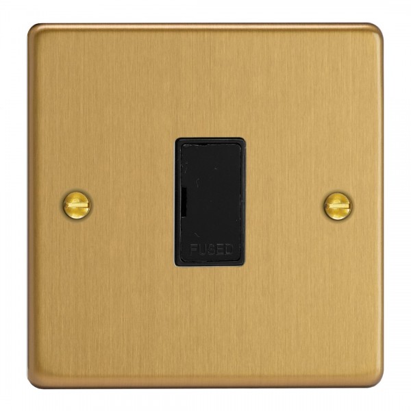 Varilight XDE6UB.BB Brushed Brass 13A Unswitched Fused Spur