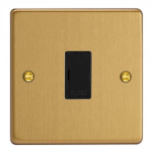 Varilight XDE6UB.BB Brushed Brass 13A Unswitched Fused Spur