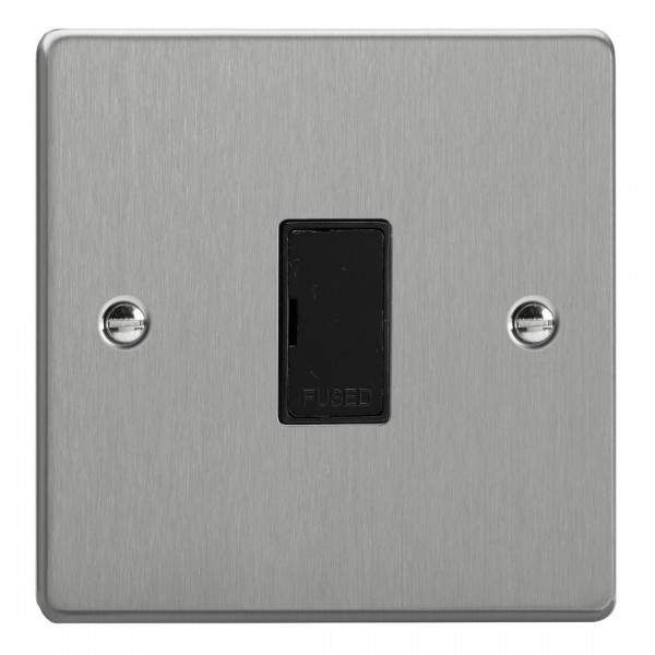 Varilight XDE6UB.BS Brushed Steel 13A Unswitched Fused Spur