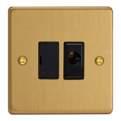 Varilight XDE6UFOB.BB Brushed Brass 13A Unswitched Fused Spur with Flex Outlet