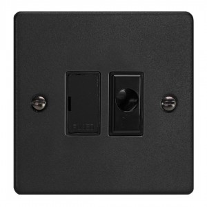 Varilight XDE6UFOB.MB Matt Black 13A Unswitched Fused Spur with Flex Outlet