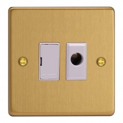 Varilight XDE6UFOW.BB Brushed Brass 13A Unswitched Fused Spur with Flex Outlet
