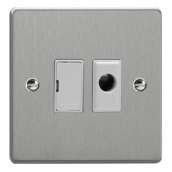 Varilight XDE6UFOW.BS Brushed Steel 13A Unswitched Fused Spur with Flex Outlet