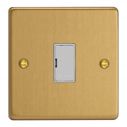 Varilight XDE6UW.BB Brushed Brass 13A Unswitched Fused Spur