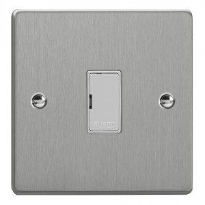 Varilight XDE6UW.BS Brushed Steel 13A Unswitched Fused Spur
