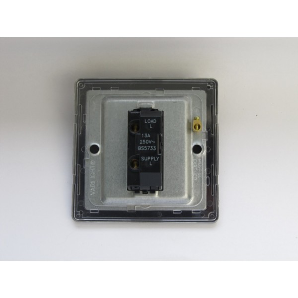 Varilight XDE6UW.BS Brushed Steel 13A Unswitched Fused Spur