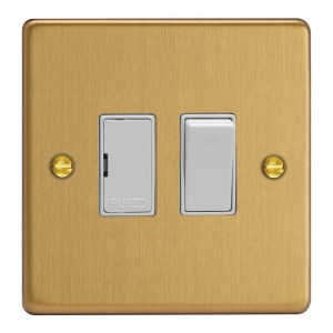 Varilight XDE6W.BB Brushed Brass 13A Switched Fused Spur