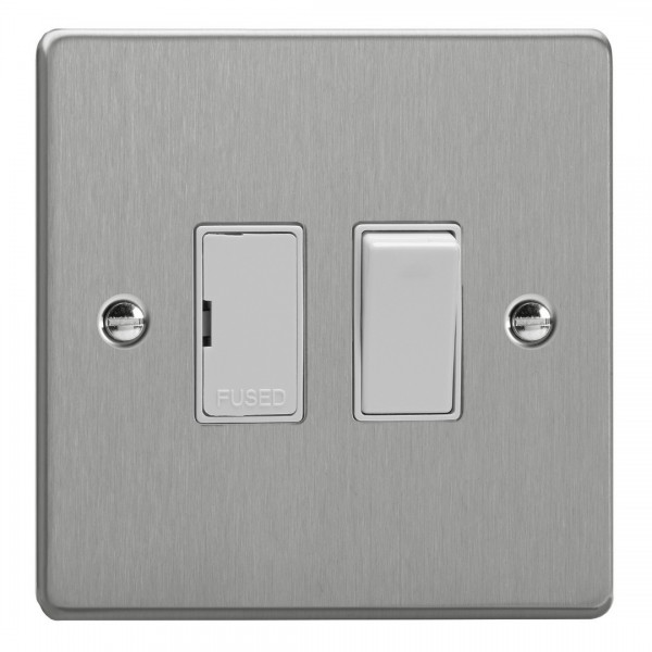 Varilight XDE6W.BS Brushed Steel 13A Switched Fused Spur