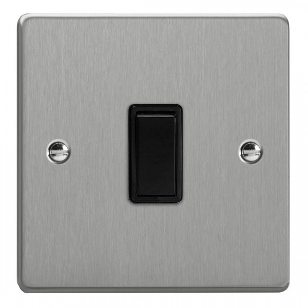 Varilight XDE7B.BS Brushed Steel 1-Gang 10A Intermediate Rocker Switch