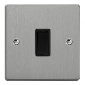Varilight XDE7B.BS Brushed Steel 1-Gang 10A Intermediate Rocker Switch