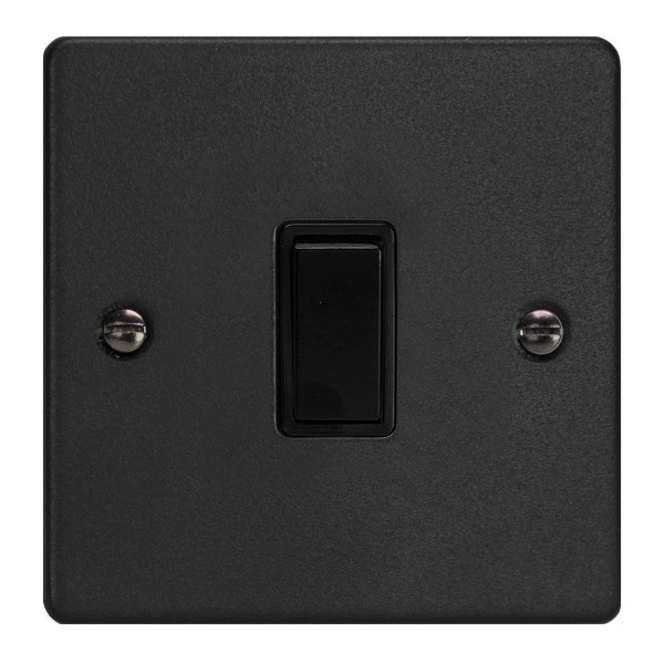 Varilight XDE7B.MB Matt Black 1-Gang 10A Intermediate Rocker Switch