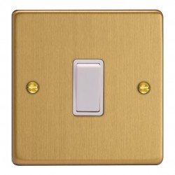Varilight XDE7W.BB Brushed Brass 1-Gang 10A Intermediate Rocker Switch