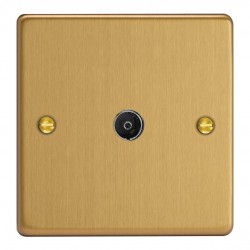 Varilight XDE8.BB Brushed Brass 1-Gang TV Socket/ Co-Axial