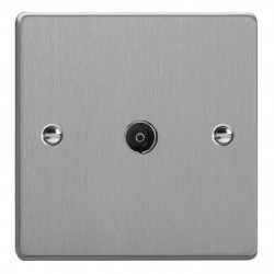 Varilight XDE8.BS Brushed Steel 1-Gang TV Socket/ Co-Axial