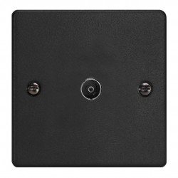 Varilight XDE8.MB Matt Black 1-Gang TV Socket/ Co-Axial