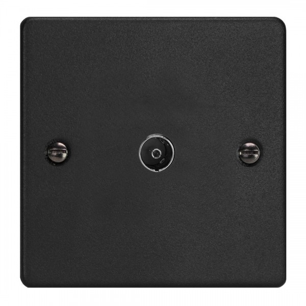 Varilight XDE8.MB Matt Black 1-Gang TV Socket/ Co-Axial